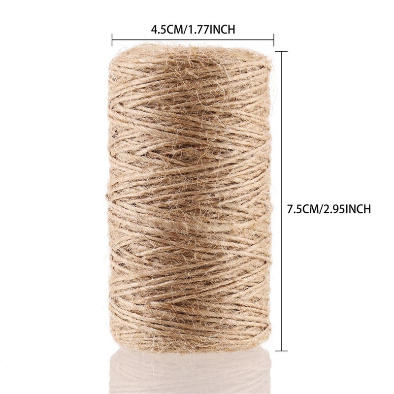 CCINEE 328 Feet Natural Jute Twine 1MM for Arts and Crafts Jute Rope Packing String for Gardening String Natural Rustic String Gift wrap Twine - Image 3